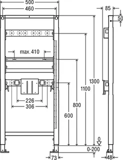 Viega Waschtisch-Element Prevista Dry 8540.32 barrierefrei AP Armatur 1300 mm – Bild 4