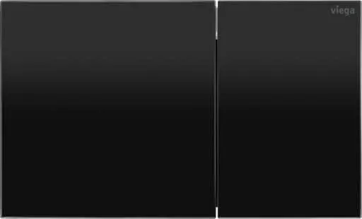 Viega WC Betätigungsplatte VfM 200 8620.1 aus Glas in tiefschwarz