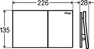 Viega WC Betätigungsplatte VfM 200 8620.1 aus Metall in anthrazit – Bild 4