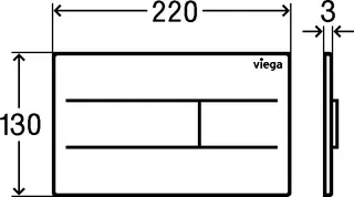 Viega WC Betätigungsplatte VfM 201 8621.1 aus Edelstahl in anthrazit – Bild 4