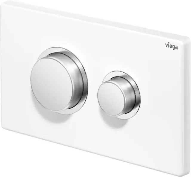 Viega WC Betätigungsplatte VfP 11 8631. aus Edelstahl in verkehrsweiß