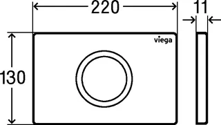 Viega WC Betätigungsplatte VfP 12 8635.1 aus Edelstahl gebürstet – Bild 4