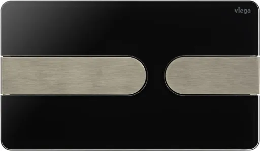 Viega WC Betätigungsplatte VfS 23 8613.1 Acryl tiefschwarz/edelstahlfarben
