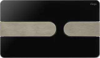 Viega WC Betätigungsplatte VfS 23 8613.1 Acryl tiefschwarz/edelstahlfarben