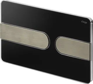 Viega WC Betätigungsplatte VfS 23 8613.1 Acryl tiefschwarz/edelstahlfarben – Bild 2