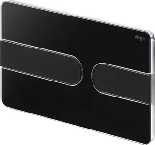 Viega WC Betätigungsplatte VfS 23 8613.1 Acryl tiefschwarz/tiefschwarzmatt