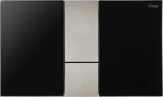 Viega WC Betätigungsplatte VfS 24 8614.1 Acryl tiefschwarz/edelstahlfarben – Bild 2