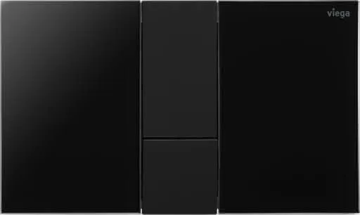 Viega WC Betätigungsplatte VfS 24 8614.1 Acryl tiefschwarz/tiefschwarzmatt