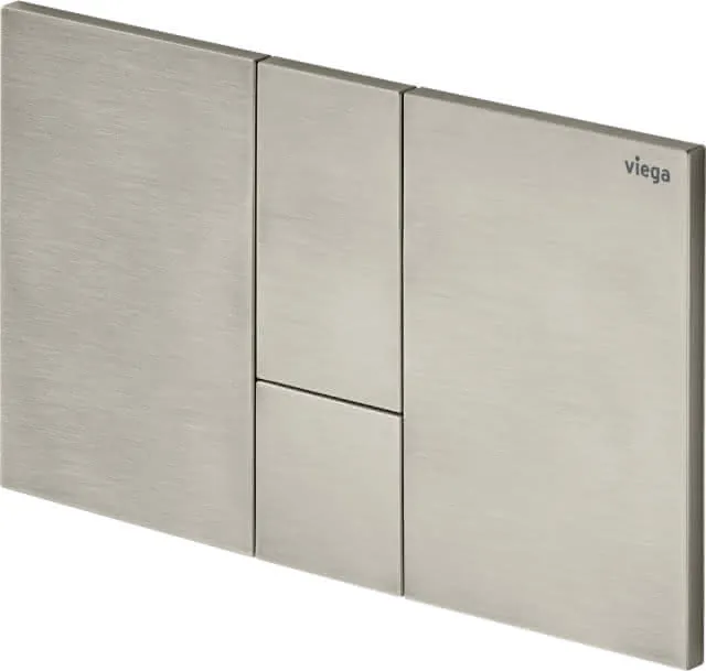 Viega WC Betätigungsplatte VfS 24 8614.1 aus Kunststoff in edelstahlfarben