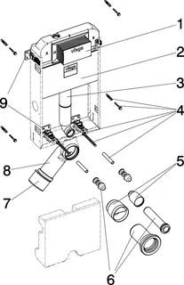 Viega WC Block 3H Prevista Pure 8512 in 1070 mm Stahl verzinkt – Bild 4