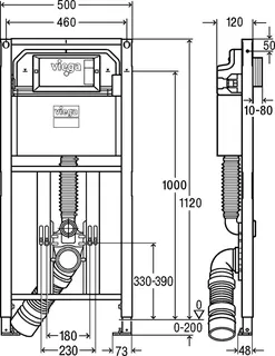 Viega WC Element Prevista Dry 8522.31 nachträg. höhenverstell. 1120 mm – Bild 3