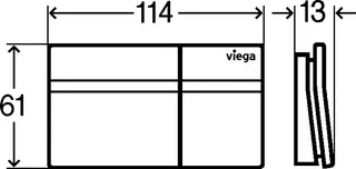 Viega WC Fernauslösung VfM 200 elektr. 8641.1 aus Glas in tiefschwarz – Bild 4