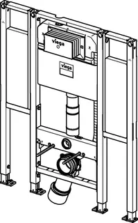 Viega WC-Element Prevista Dry 8874.9 für Stützgriffe 1120 mm – Bild 2