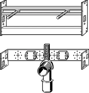 Viega Waschtisch Modul Prevista Dry Plus 8545 in 420 mm Stahl verzinkt – Bild 3