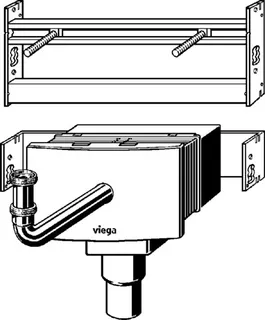Viega Waschtisch Modul Prevista Dry Plus 8545.32 mit UP Anschlussbox in 420 mm – Bild 3
