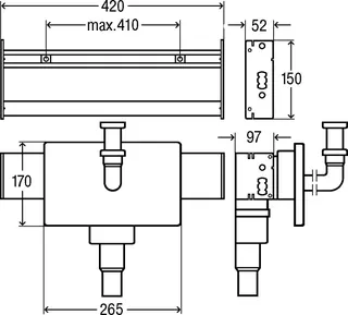 Viega Waschtisch Modul Prevista Dry Plus 8545.32 mit UP Anschlussbox in 420 mm – Bild 4