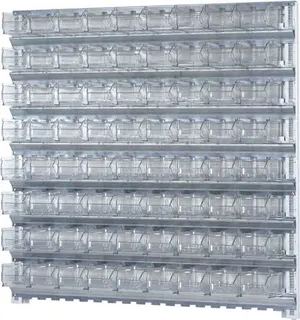 Wandsystem H1000xB1010mm STA verz.m.Sichtlagerkästen 72 x MK5