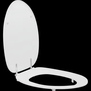 WC-Sitz Dania m.Deckel Weiß Spezialscharnier, Edelstahl
