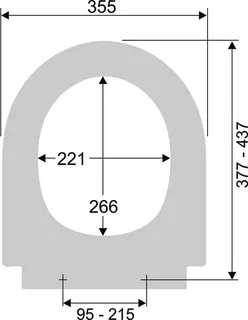 WC-Sitz m.D. FLAT S573010 Renova Nr. 1 mit Edelstahl-Steckbefestigung v.o. weiß – Bild 2