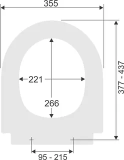 WC-Sitz mit Deckel FLAT S500.604 Acanto mit Edelstahl-Steckbefestigung v.o. weiß – Bild 2