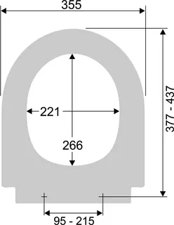 WC-Sitz mit Deckel FLAT S574120 iCon mit Edelstahl-Steckbefestigung v.o. weiß – Bild 2