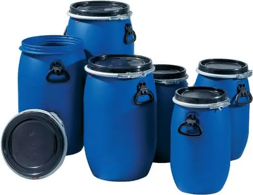 Weithalsfass 120l PE blau Einfüllöffnung-D.400mm GRAF