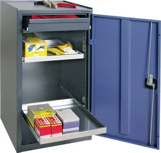 Werkzeug-/Beistellschrank H1000xB500xT500mm 1 Schubl.,2 BD