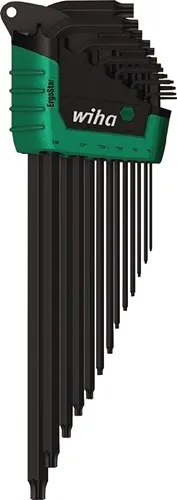 Winkelschraubendrehersatz Torx 366R 13tlg.T5-T45 m.HF im Kunstoffhalter WIHA