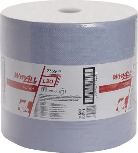 Wischtuch WYPALL L30 7359 L380xB350ca.mm blau 3-lagig 1000 Tü./Rl.