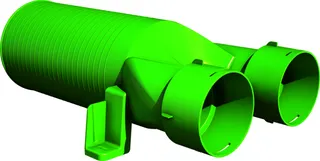 Wolf Anschlussteil DN125, 75mm l=325mm, 180G – Bild 2