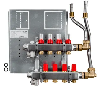 WOLF Heizkreisverteiler manuell CUC-B 4 Heizkreise, mit Durchflussmesser
