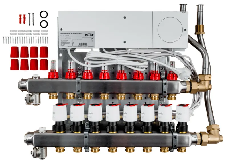 WOLF Heizkreisverteiler mit Regler CUC 8 Heizkreise, UF-Control 230V