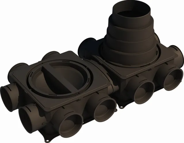 Wolf Luftverteiler Mini 12-75 Anschluss ISO Rohr DN 125-180, 2577838