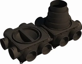 Wolf Luftverteiler Mini 12-75 Anschluss ISO Rohr DN 125-180, 2577838
