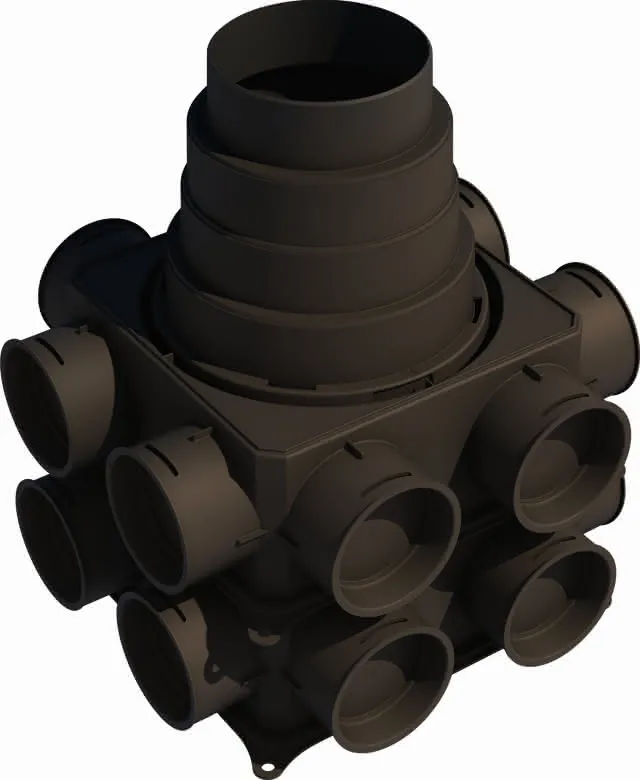 Wolf Luftverteiler Mini 16-75 Anschluss ISO Rohr DN 125-180, 2577837