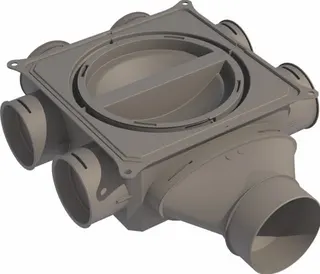 Wolf Luftverteiler Mini 6-75 Anschluss ISO Rohr DN 125, 2577836
