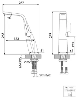 Waschtisch-EHM o.Ablaufgarn. H:265mm Ausld.120mm design4YOU 3.0, chrom – Bild 2