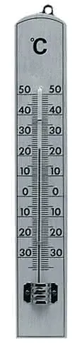 Zimmerthermometer Messber.-30 b.50GradC H206xB35xT15mm Buche TFA