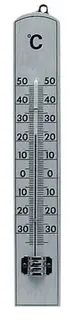 Zimmerthermometer Messber.-30 b.50GradC H206xB35xT15mm Buche TFA