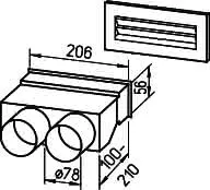 Helios FRS-WDS 2-75 Wanddurchführungs-Set, 2 x DN 75 mm – Bild 2