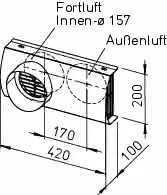 Helios IP-FKB 125 Fassaden-Kombiblende DN 125 – Bild 2