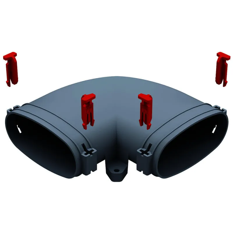 Helios FRS-BH 51 Bogen Horizontal 90 Grad, Rohr Oval 51