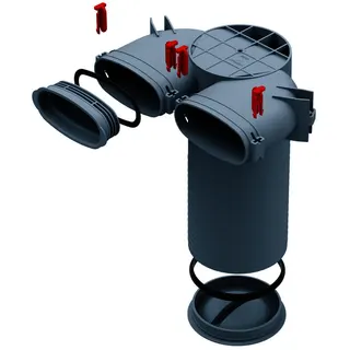 Helios FRS-DWK 2-51/125 Decken-/Wandkasten DN 125 u. 2 x Oval 51