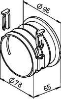 Helios FRS-ES 75 Einzelstutzen DN 75 m. Bajonettverschluss f.Blechteile – Bild 2