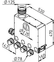 Helios FRS-MVK 4+1-75/125 Multi-Verteilerk., 5 x DN 75, 2 x DN 125 – Bild 2