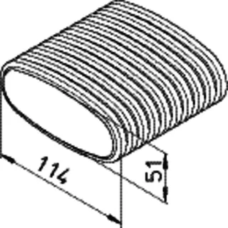 Helios FRS-R 51 Flexibles Lüftungsrohr Oval 51x114, 20m – Bild 2