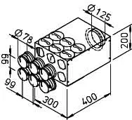 Helios FRS-VK 6-75/125 Verteilerkasten 6 x DN75, 1 x DN125 – Bild 2
