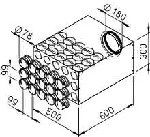 Helios FRS-VK 15-75/180 Verteilerkasten 15 x DN75, 1 x DN180 – Bild 2