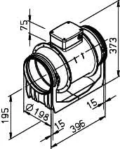 Helios MV EC 200 Multivent Rohrventilator EC 1-PH 2-stufig, DN 200 – Bild 2