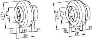 Helios RR EC 160 Rohrventilator EC 1-PH 50/60Hz regelbar DN 160 – Bild 2